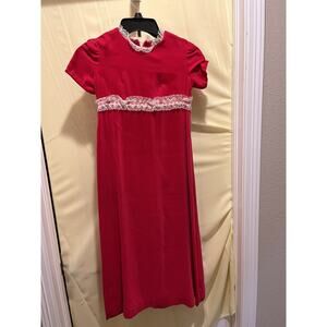 Vintage Girl’s Red Shift Dress 1960’s Retro‎ Size 12